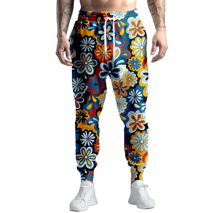Herren Sportliche Jogginghose mit kreativem Mustermix Echoarchiv