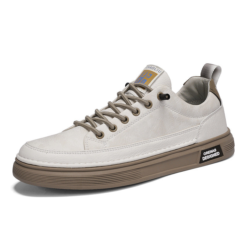 Herren Lederoptik-City-Sneaker mit gepolstertem Fersenkragen und langlebiger Plateau-Gummisohle Echo Archiv