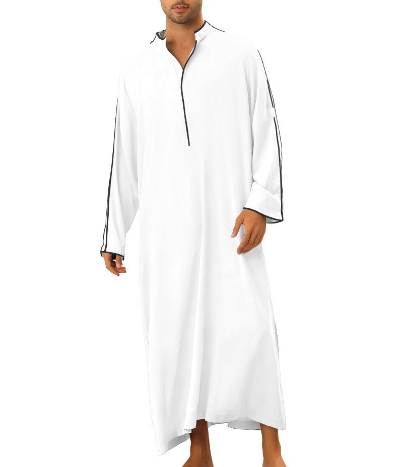 Herren hochentwickelter Kaftan mit sportlichem Stehkragen und eleganten Kontrastdetails Echoarchiv