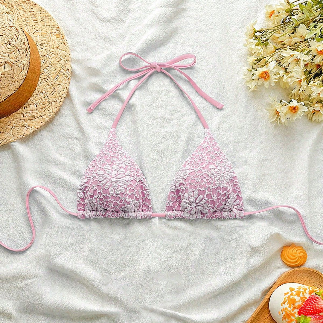 Damen Bikiniunterteil mit floralen Spitzenapplikationen Echo Archiv