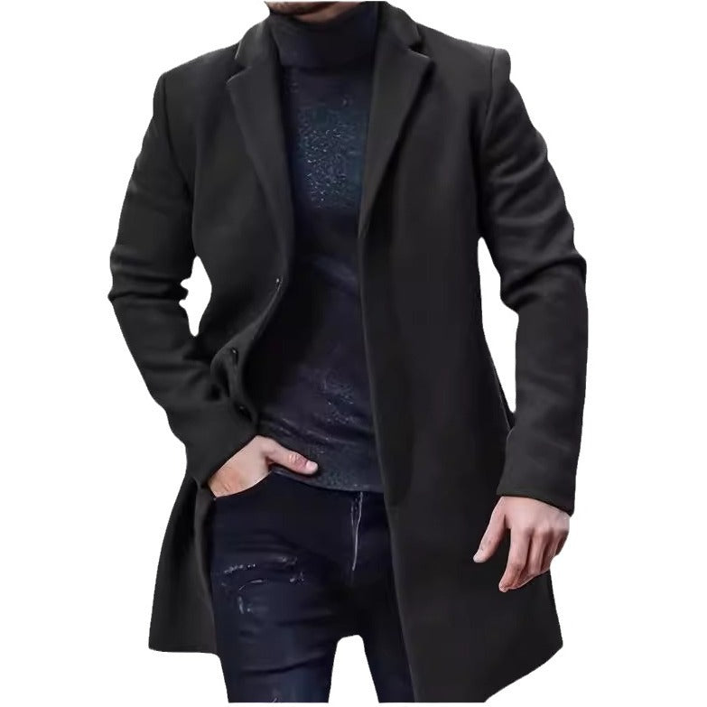 Herren eleganter Langmantel mit modernem Schnitt und hochwertigem Innenfutter Echoarchiv