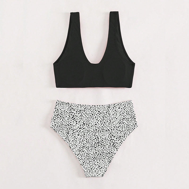 Damen Hochgeschnittenes Bikini-Set mit modischem Oberteil Echo Archiv