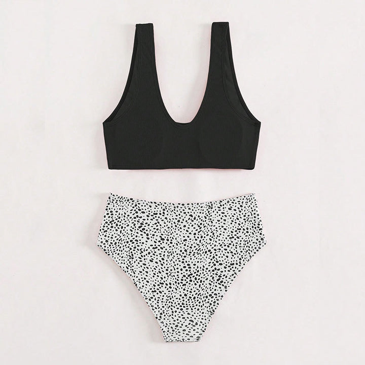 Damen Hochgeschnittenes Bikini-Set mit modischem Oberteil Echo Archiv