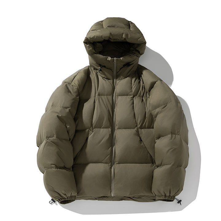Damen Wattierte Oversize Steppjacke mit Kapuze und Kordelzug Echo Archiv