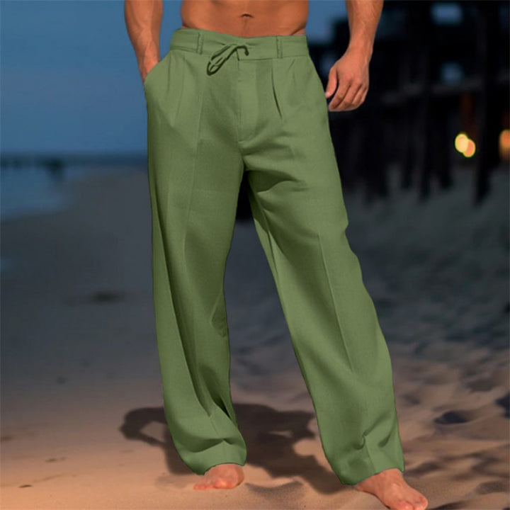 Herren Elegante Freizeithosen mit verstellbarem Kordelzug Echoarchiv