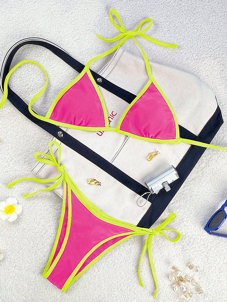 Damen Triangel-Bikini mit verspielten Schleifen Echo Archiv