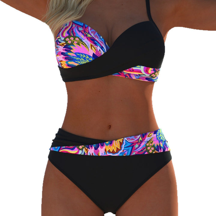 Damen Bikini-Set mit kreativem Zebra-Design und stilvollen Akzenten Echo Archiv