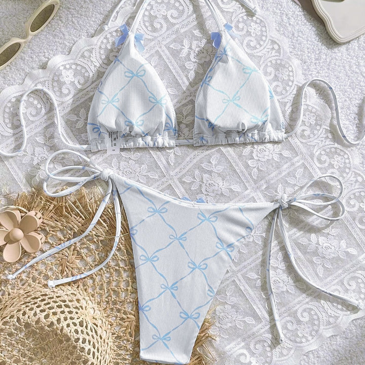 Damen Triangel-Bikini mit zarten Schleifendetails Echo Archiv