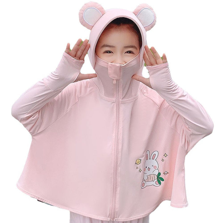 Unisex nan Kapuzenponcho für Kinder mit UV-Schutz, Ohrenkapuze und niedlichem Panda-Motiv  Echo Archiv