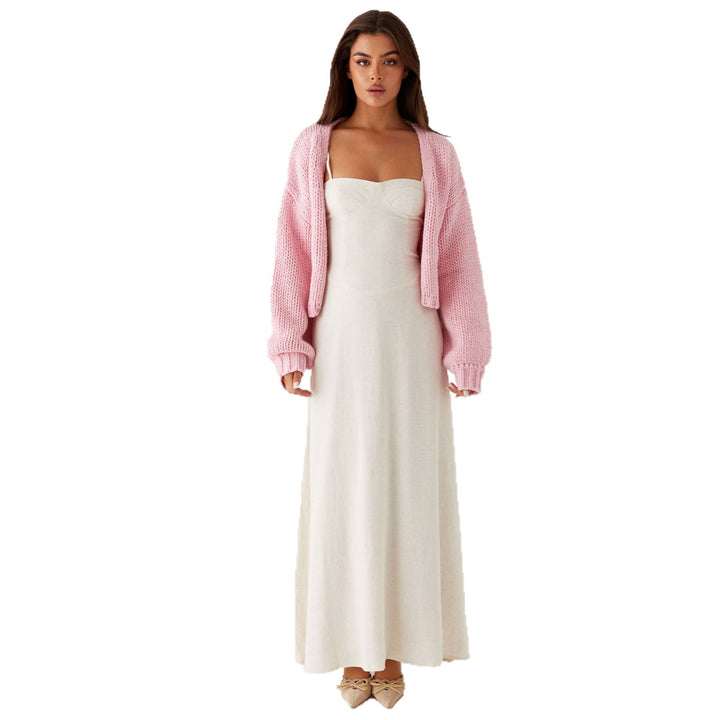 Damen Oversized Grobstrick-Cardigan mit Schalkragen und Rippbündchen Echoarchiv