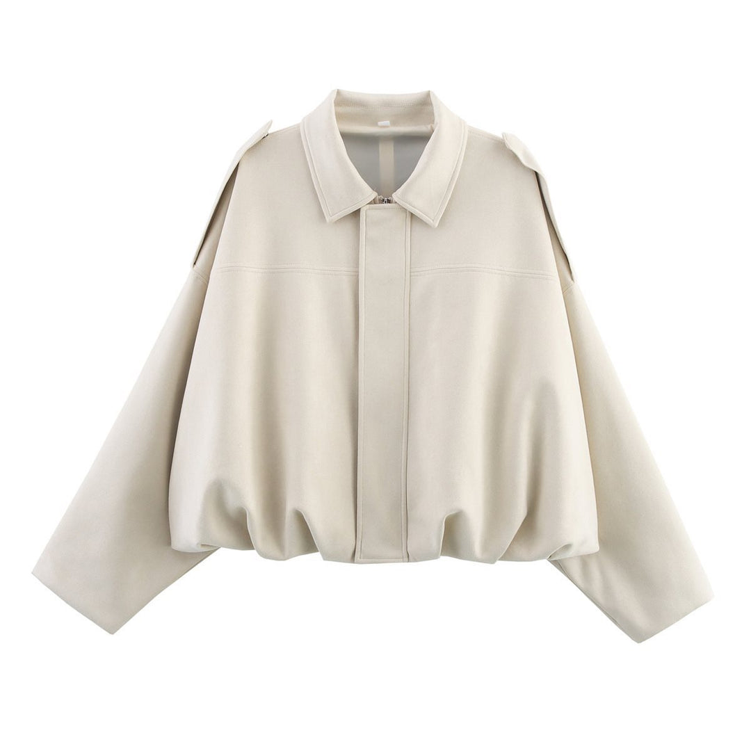 Damen Oversize Wildlederimitat-Kurzjacke Echo Archiv