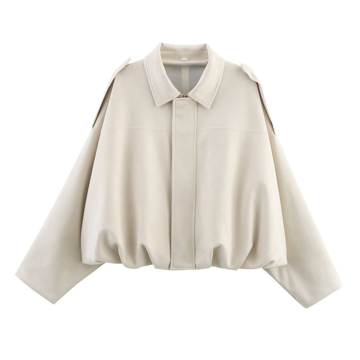 Damen Oversize Wildlederimitat-Kurzjacke Echo Archiv