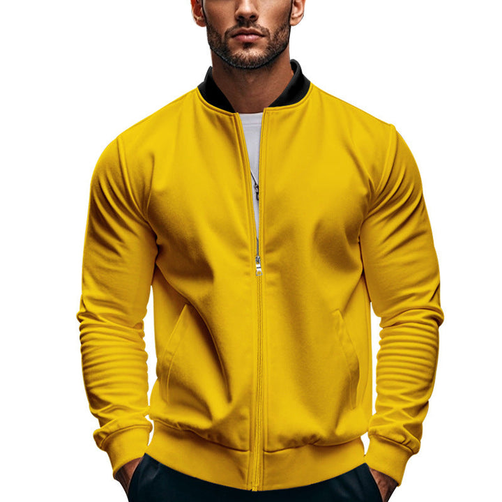 Herren stilvolle Sportjacke mit hochschließendem Kragen und praktischen Taschen Echoarchiv