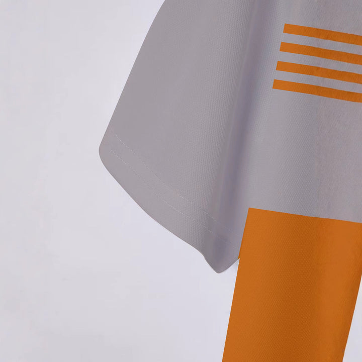 Herren Kurzarm Poloshirt mit stylischem Streifenmuster Echoarchiv
