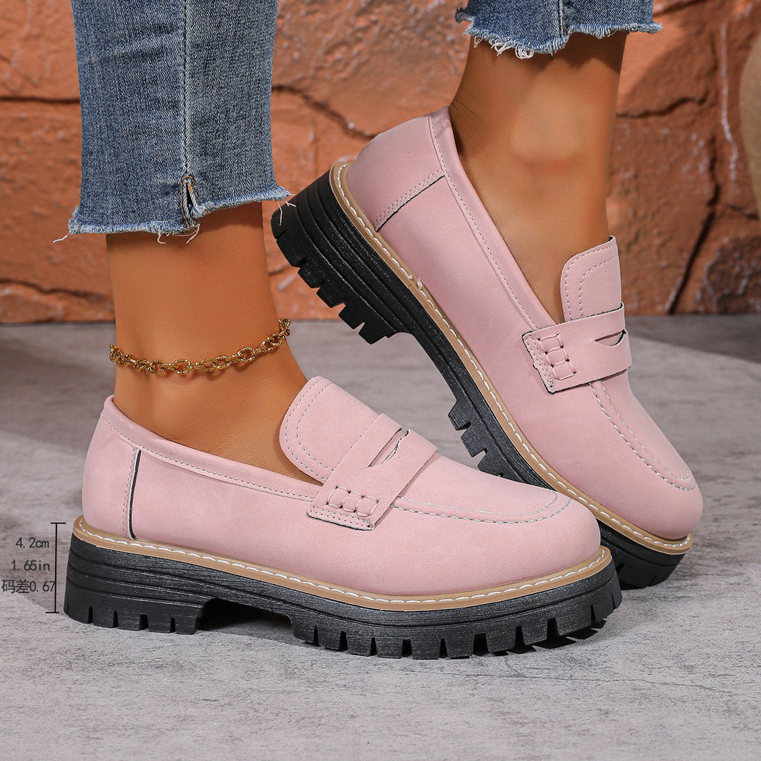 Damen Chunky Loafer mit grober Profilsohle und Faux‑Suede Obermaterial Echo Archiv
