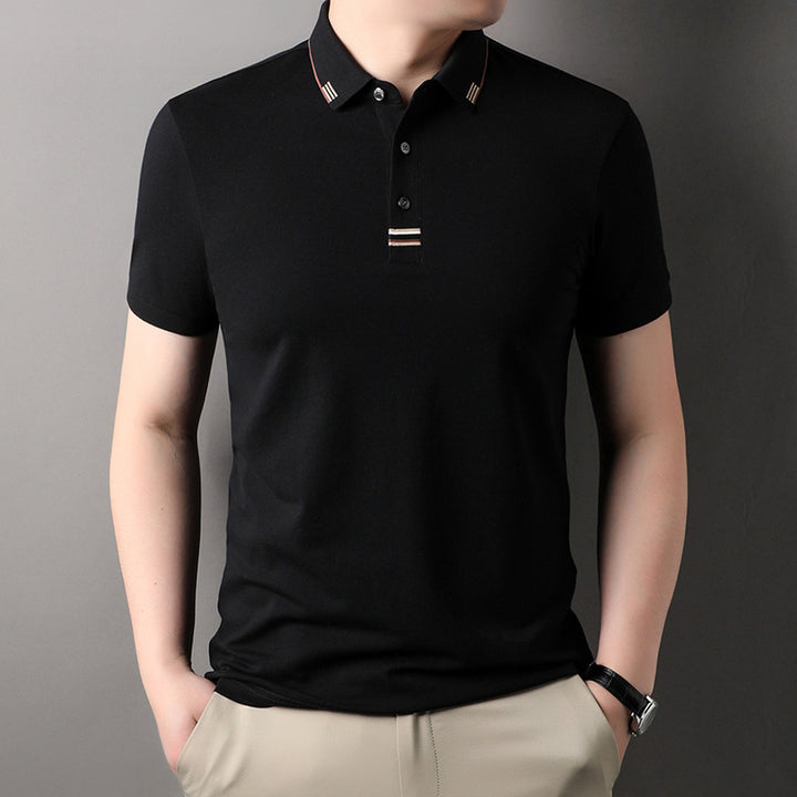 Herren Poloshirt mit strukturierter Piqué-Oberfläche und eleganten Kontrastdetails Echoarchiv