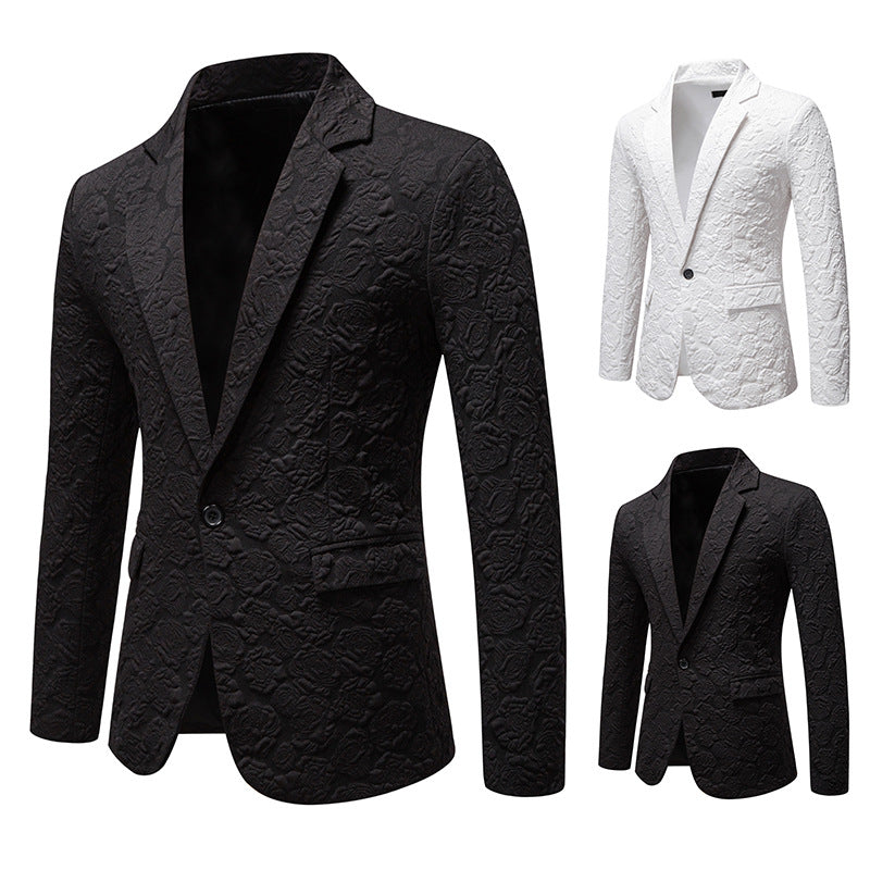 Herren nan strukturiertes Business-Sakko mit floraler Jacquardstruktur und Slim-Fit Echo Archiv