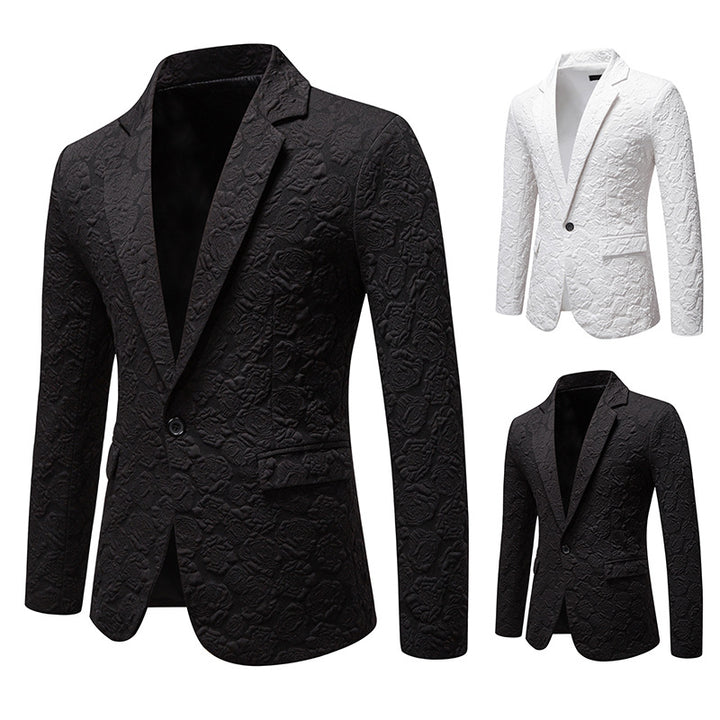 Herren nan strukturiertes Business-Sakko mit floraler Jacquardstruktur und Slim-Fit Echo Archiv