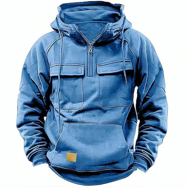 Herren Kapuzenpullover mit praktischen Taschen und durchgehendem Reißverschluss Echoarchiv