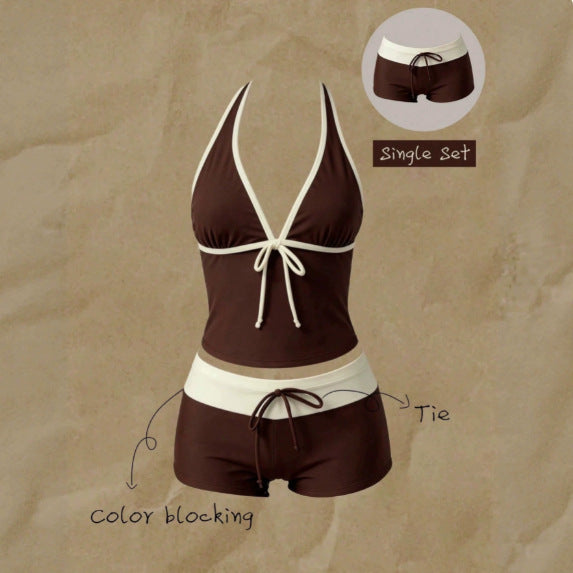Damen Tankini mit modischem Punktmuster und verstellbarem Halter Echo Archiv