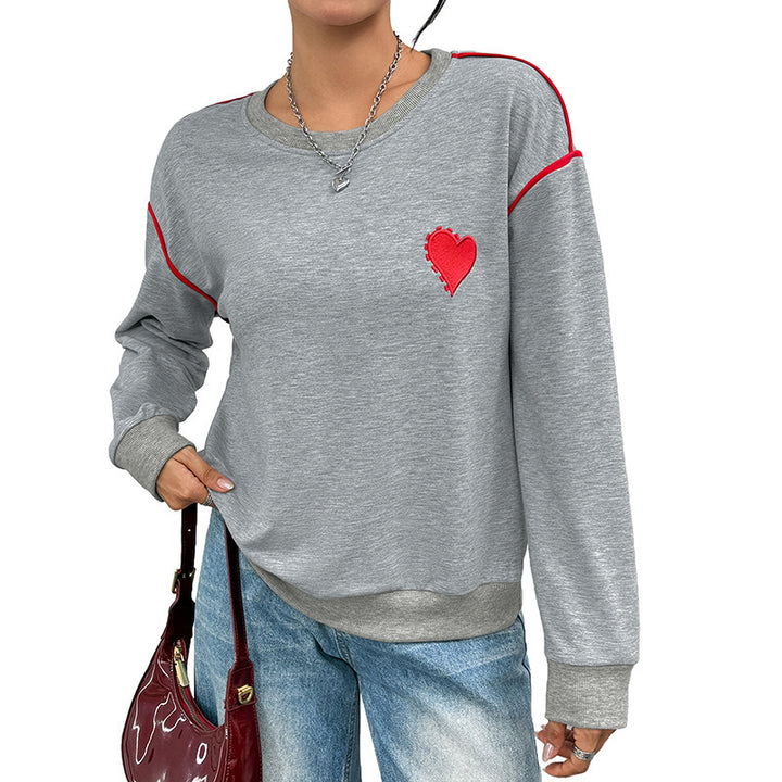 Damen Lässiger Pullover mit Herzdesign Echo Archiv