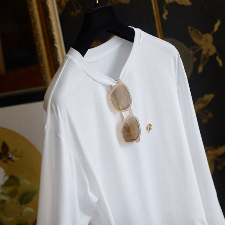 Damen Lässiges Langarmshirt mit elegantem Schnitt Echoarchiv
