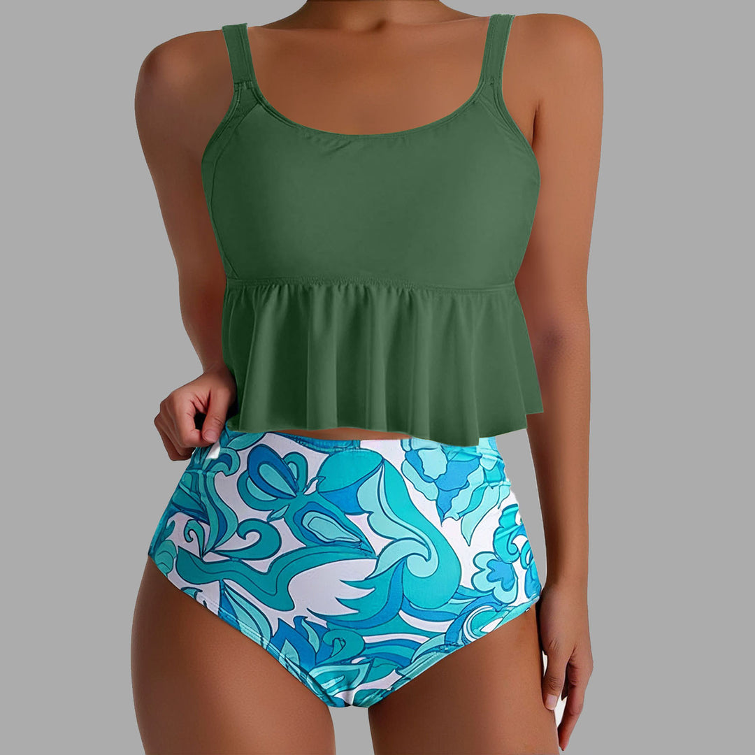 Damen Tankini-Set mit floralen Akzenten und Rüschen Echo Archiv