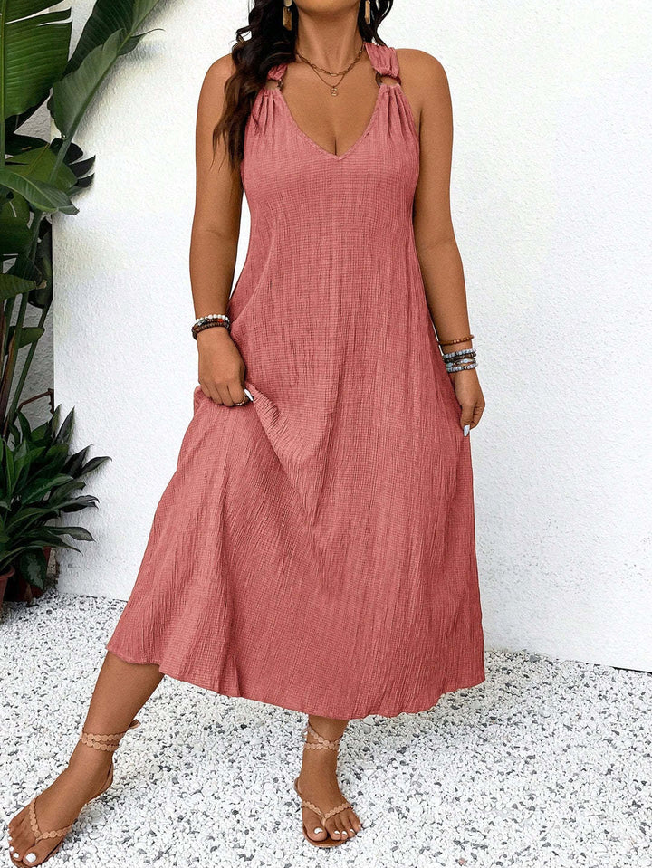 Damen Maxikleid mit schickem V-Ausschnitt und lässigen Trägern Echo Archiv