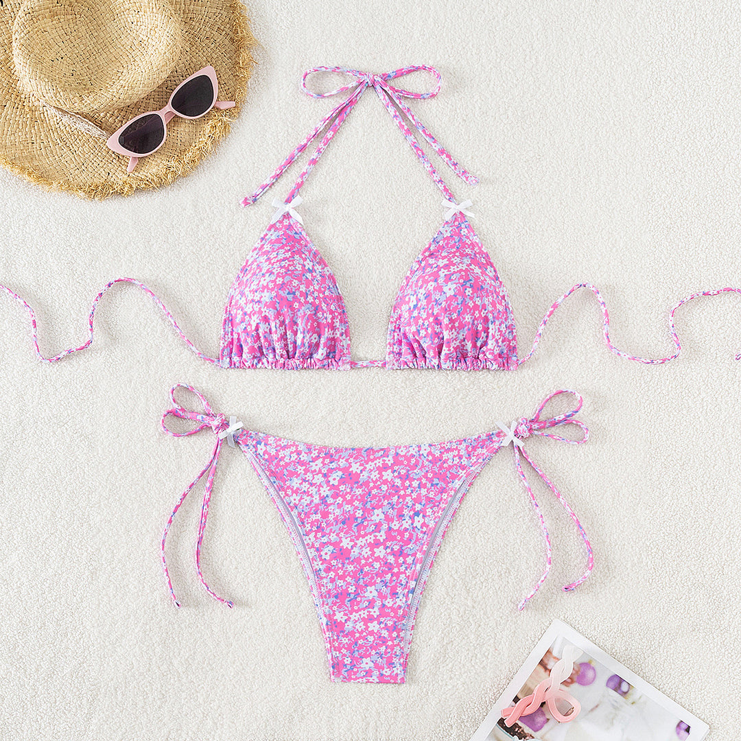 Damen Triangel-Bikini mit verspielten Schleifen Echo Archiv