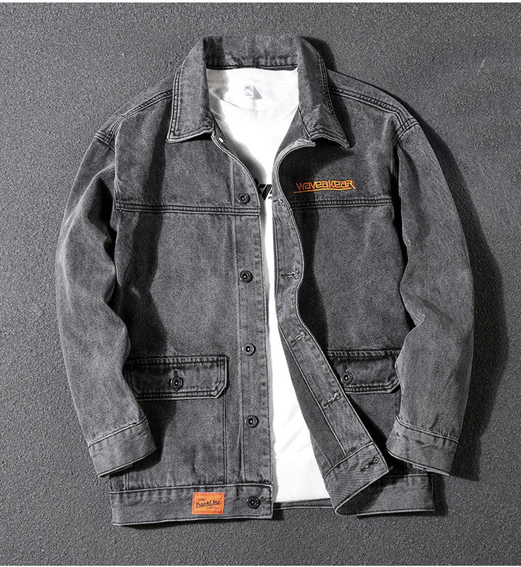 Herren Modische Denimjacke mit praktischen Taschen Echoarchiv