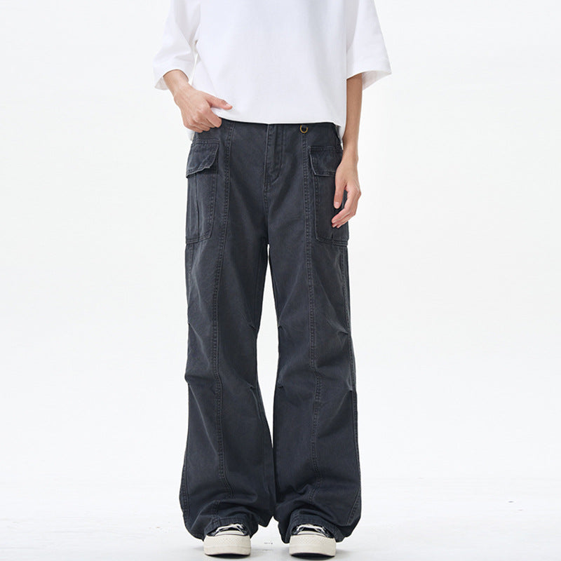 Damen Weite Utility-Cargohose mit extra weitem Schlag, aufgesetzten Pattentaschen und verstärkten Nähten Echo Archiv
