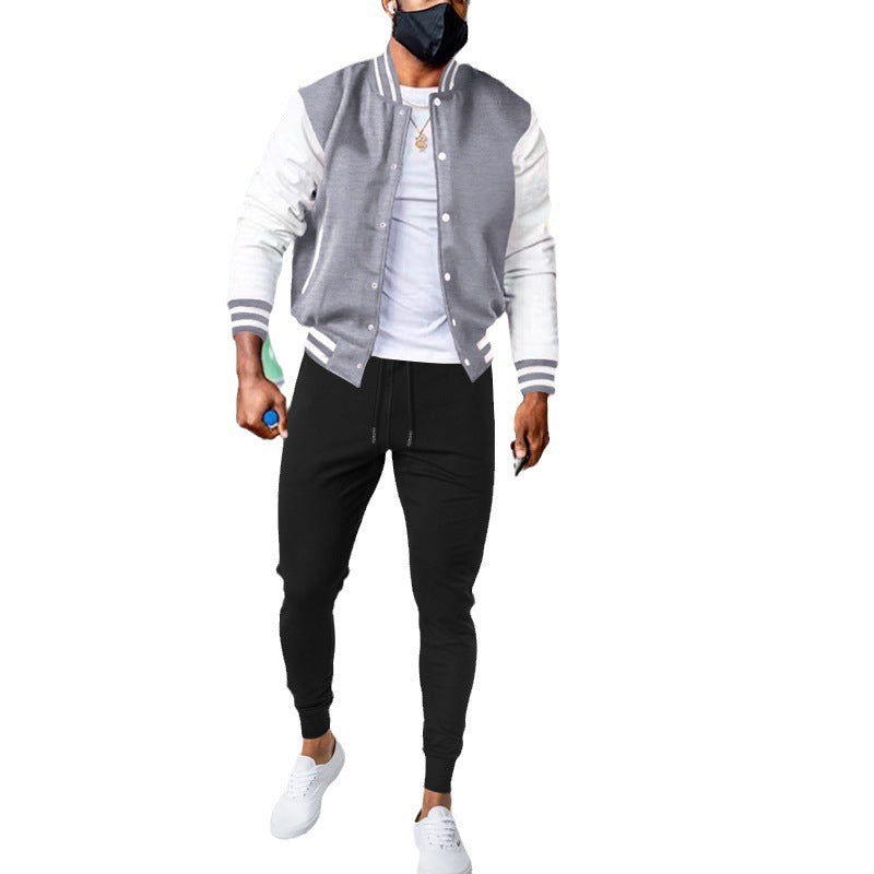 Herren sportliche Collegejacke mit hochwertigen Materialien und elastischen Bündchen Echoarchiv
