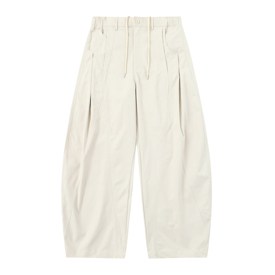 Damen High-Waist Cropped-Cargo-Hose mit abgesteppten Paneelen und Tunnelzug Echoarchiv