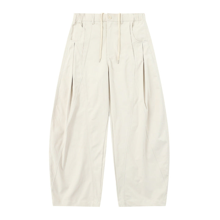 Damen High-Waist Cropped-Cargo-Hose mit abgesteppten Paneelen und Tunnelzug Echoarchiv