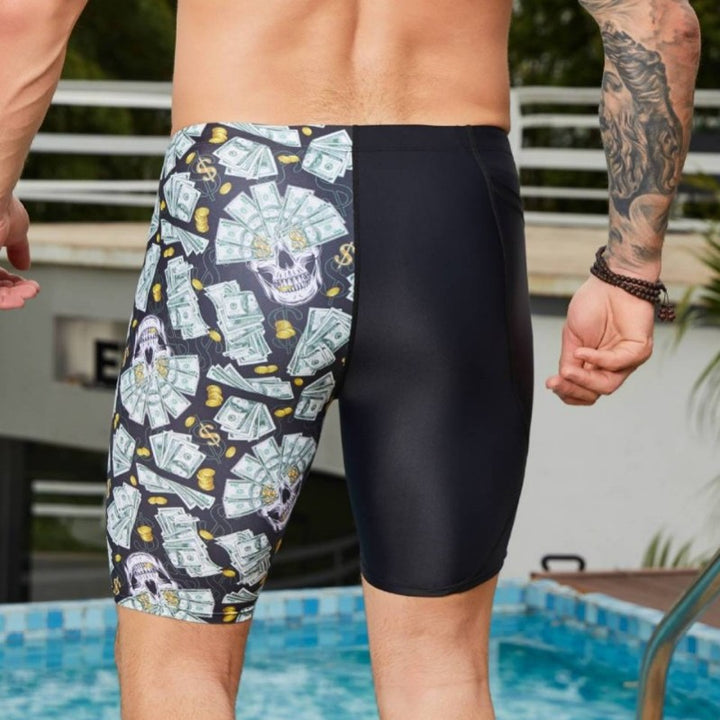 Herren Schwimmshorts mit dynamischem Dollar-Design und bequemem Stretch Echo Archiv