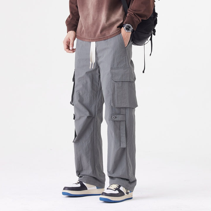 Herren Cargo-Hose mit multifunktionalen Taschen und verstellbarem Bund Echoarchiv