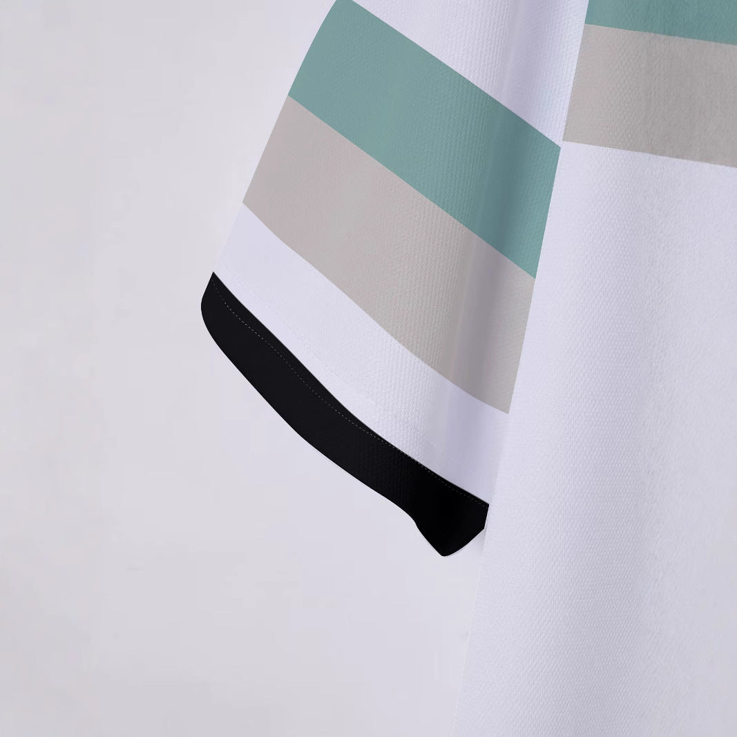 Herren Poloshirt mit modischem Blockstreifen-Design Echoarchiv