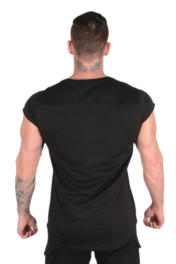 Herren Stylisches Oversized T-Shirt mit abgerundetem Saum und kurzen Ärmeln Echoarchiv