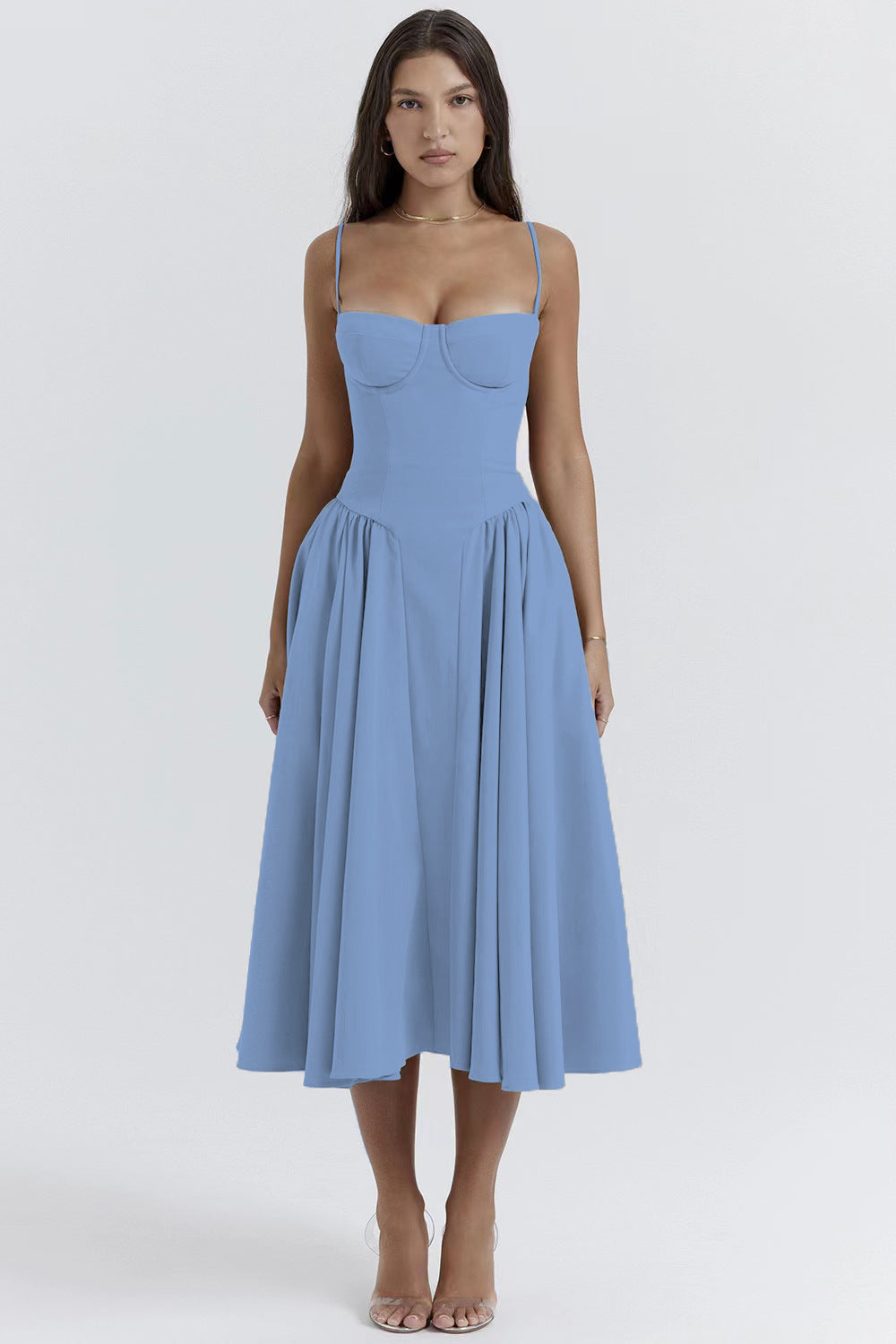 Damen Midi-Kleid mit elegantem Schnitt und komfortablen Trägern Echo Archiv