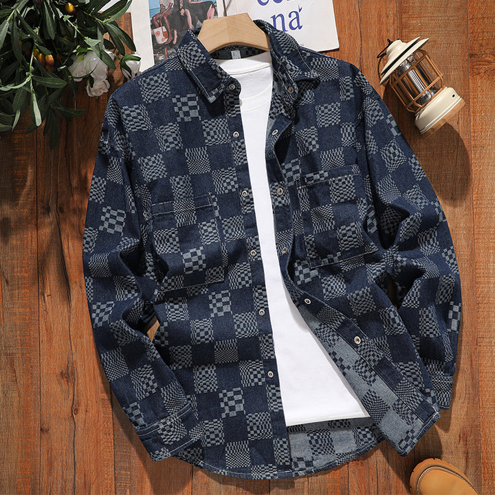 Herren Karomuster Hemdjacke Echoarchiv