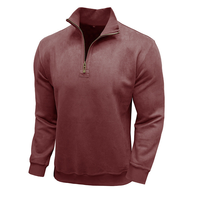 Herren Fleece Pullover mit Stehkragen Echoarchiv