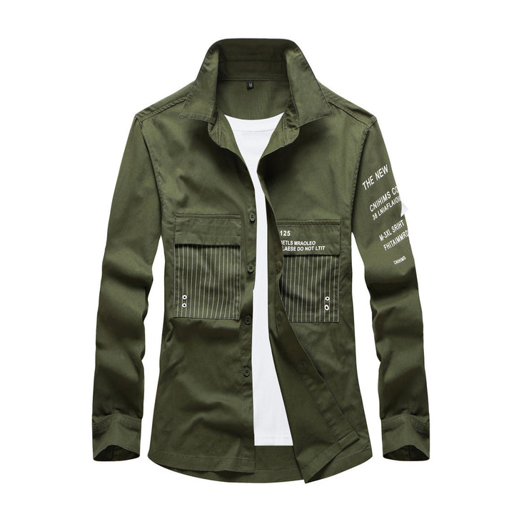 Herren Modische Utility-Hemdjacke Echo Archiv