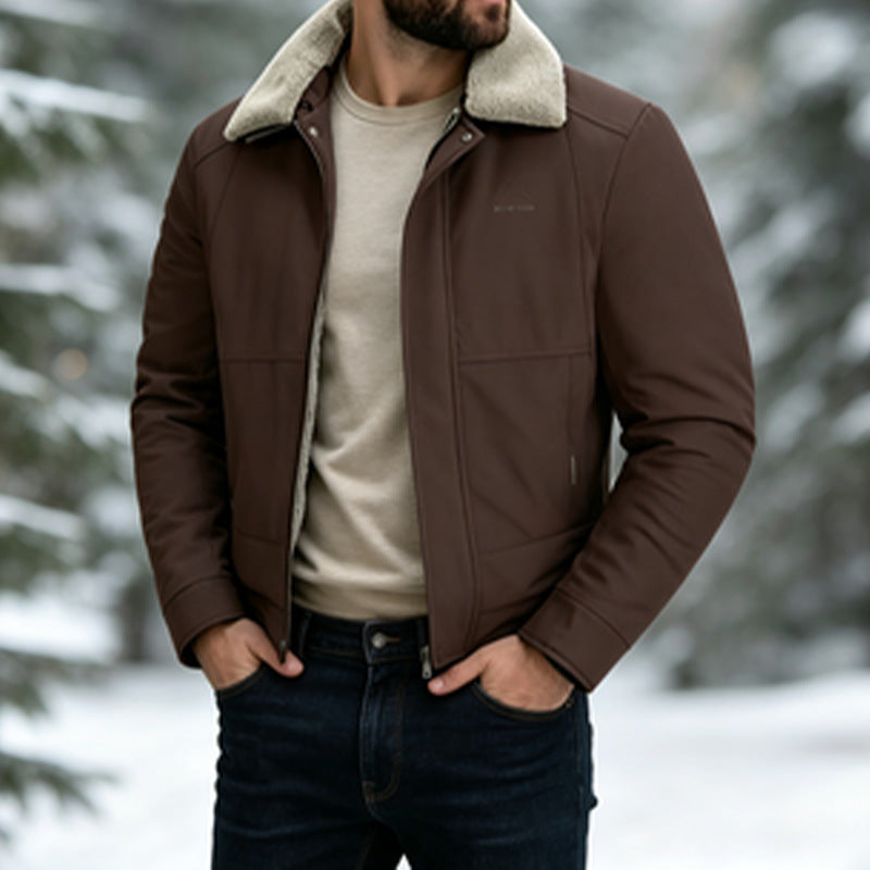 Herren Modische Übergangsjacke mit hohem Kragen und weichem Innenfutter Echo Archiv