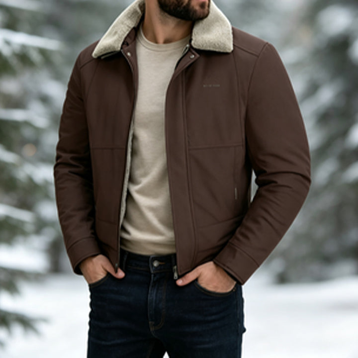 Herren Modische Übergangsjacke mit hohem Kragen und weichem Innenfutter Echo Archiv