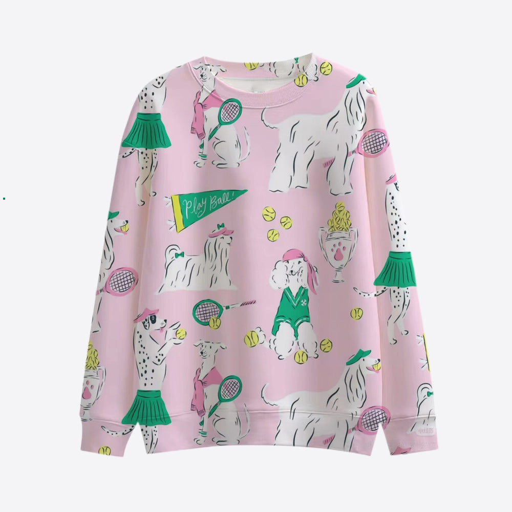 Damen Lustiger Sweatshirt mit einzigartigem Tiermotiv Echoarchiv