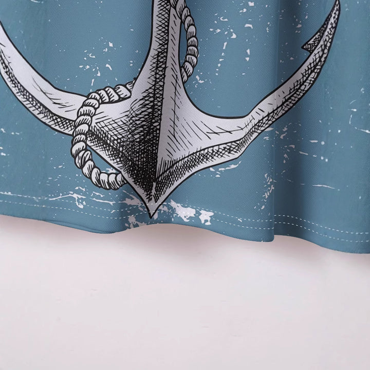Herren Kurzarm Poloshirt mit maritimem Ankerdesign Echoarchiv