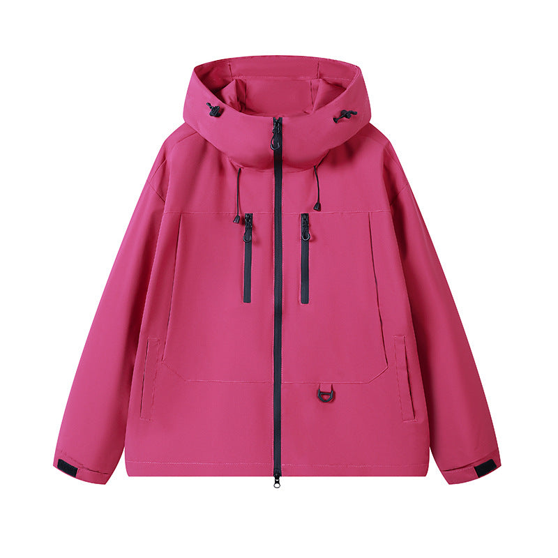 Herren Technische wasserabweisende Kapuzen‑Übergangsjacke mit getapten Reißverschlüssen & Utility‑Taschen Echoarchiv