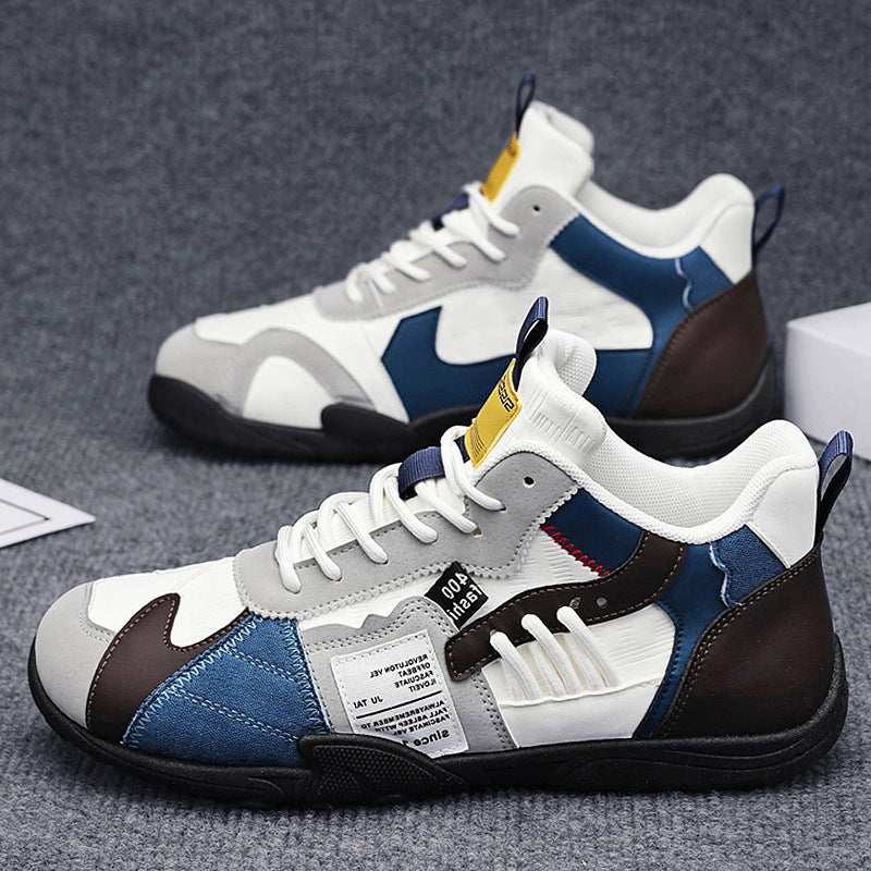 Herren mehrlagige Retro-City-Sneaker mit Wildleder- und Textilmix, gepolstertem Fersenkragen, atmungsaktiver Mesh-Zunge und griffiger Gummisohle – Norré
