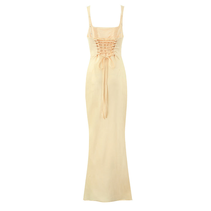 Damen Maxikleid mit elegantem Quadrat-Ausschnitt und raffinierten Drapierungen Echo Archiv
