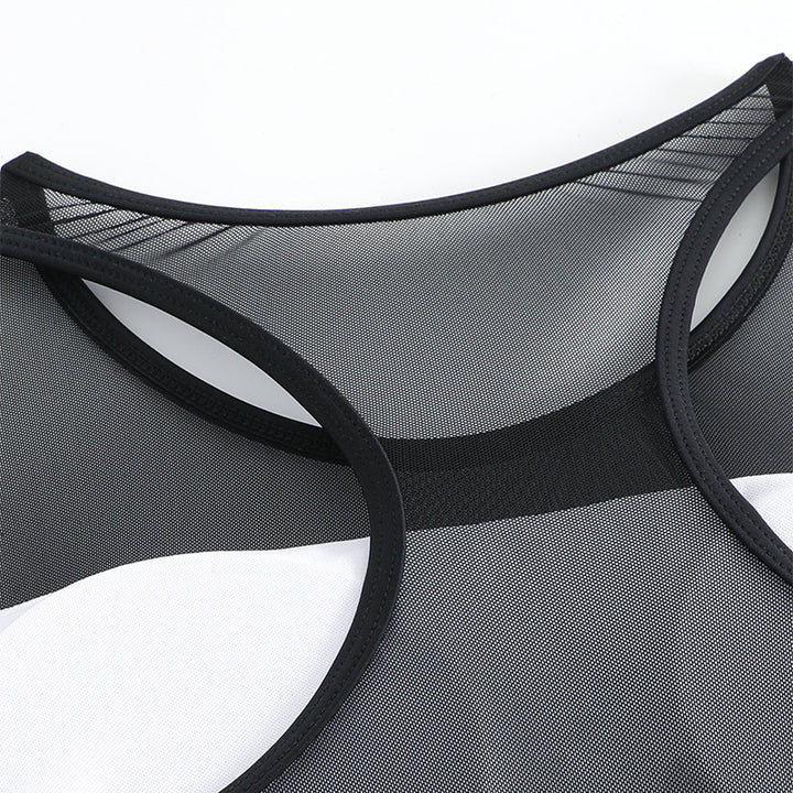 Damen Sportliches Tankini-Set mit integrierten Shorts Echo Archiv
